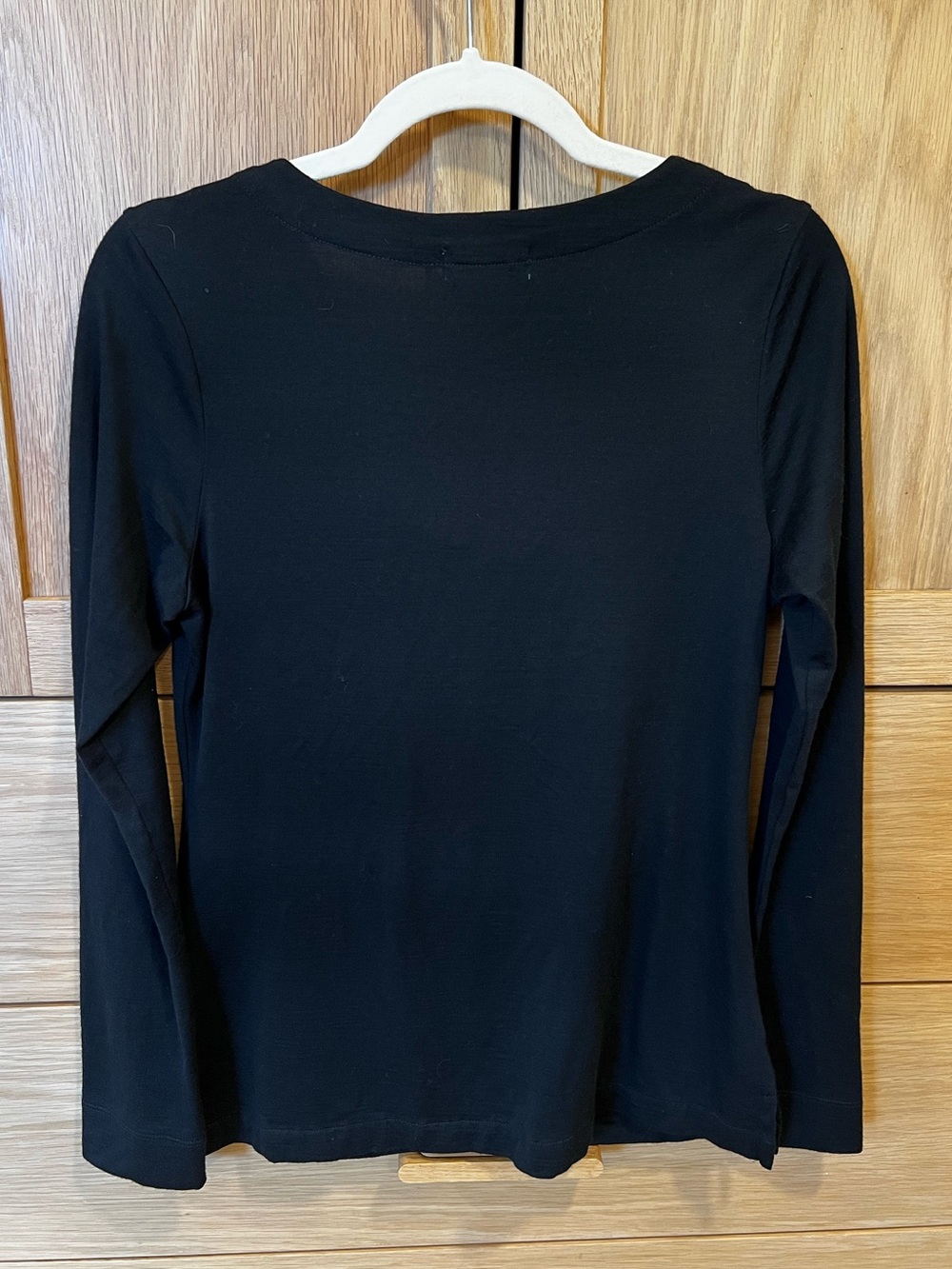 Ibex Women’s Merino Wool Cowl Neck Long Sleeve Top Black Size Small Classic - Picture 3 of 4